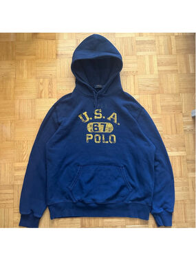 Polo Ralph Lauren USA Polo 67 Pullover Hoodie Size XL